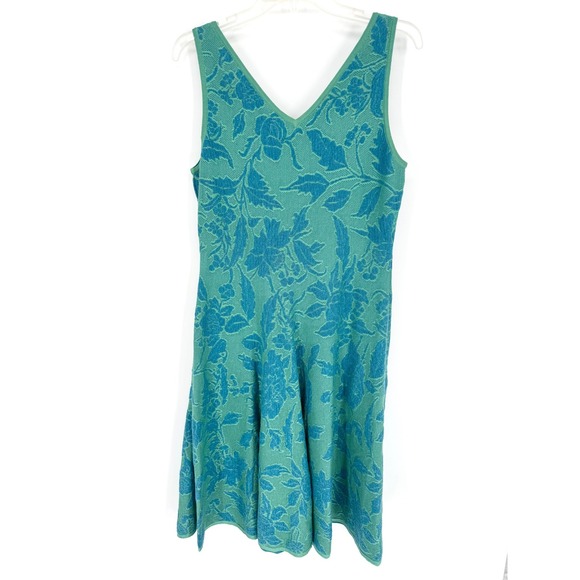 Peruvian Connection Dresses & Skirts - Peruvian Connection Pima Cotton Le Midi Dress Floral Sleeveless Mint/Teal Size M
